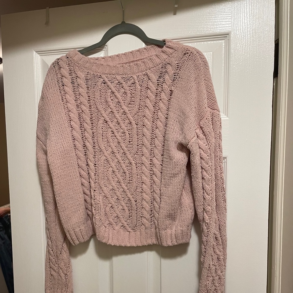 pink sweater